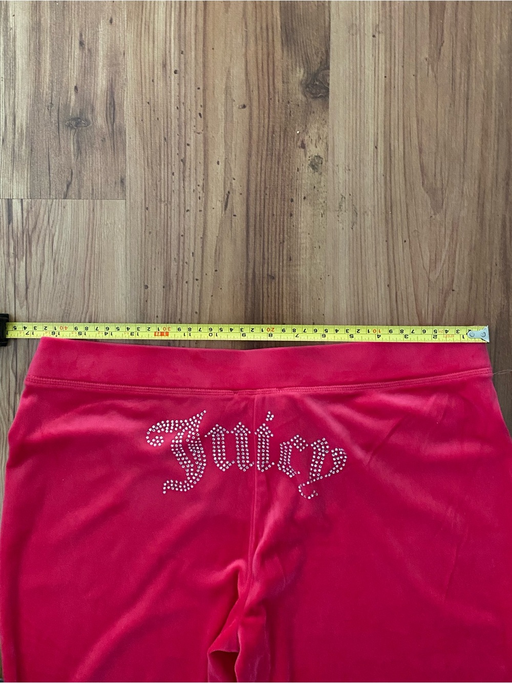 Juicy Couture Women’s Vixen Pink Rhinestone Logo Velour Hoodie & Joggers Sz L - Picture 9 of 11